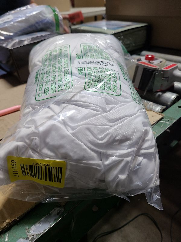 Photo 1 of 10x10ft Wrinkle Free White Backdrop Curtain for Parties Soft Fabric Drapes Wedding White Curtain Backdrop for Birthday Party Decorations Background for Photography 5x10ft, 2 Panels