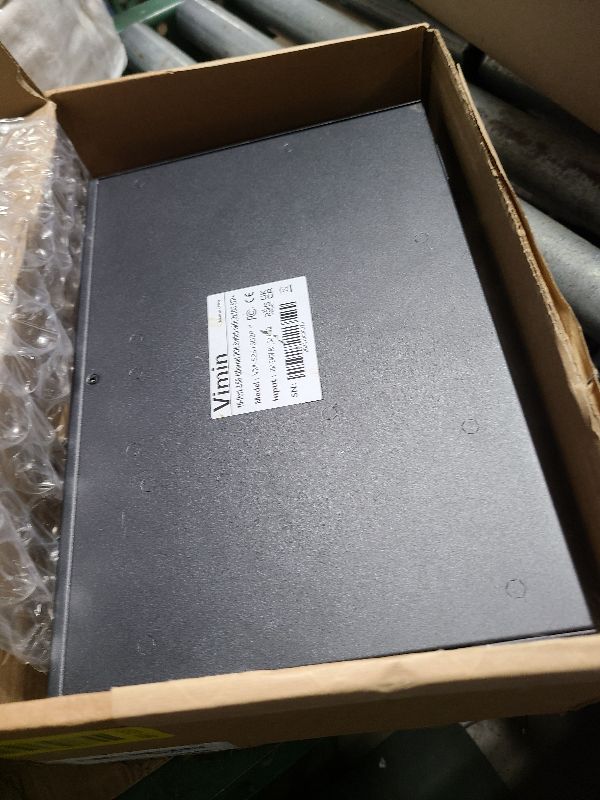 Photo 1 of 16 Port 2.5G PoE Switch Unmanaged with 2X 10Gbps SFP, VIMIN 16x 2.5G Base-T PoE Ports, 10G SFP PoE Switch w/ 120Gbps Ethernet Switching Capacity, IEEE802.3af/at, 250W, VLAN, Metal Housing, Fanless