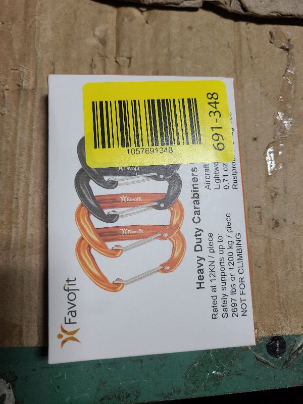 Photo 1 of 12KN Heavy Duty Carabiner Clips - Favofit 3.2'' Small Carbineers for Hiking Camping Hammocks Keys Keychains Dog Leashes - Ideal for Outdoor Enthusiasts