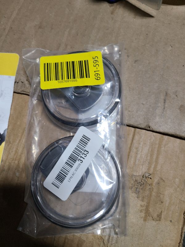 Photo 1 of 20 oz Tumbler Lids for Yeti, 2 Pcs Replacement Magnetic Spill-Resistant Lids for Yeti 20 oz Tumbler, 10 oz Mug, 10 oz Lowball with Magnetic Slider Switch, BPA Free (Black+Black)
