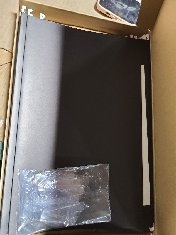 Photo 1 of 25 Blue Summit Supplies Legal Size Hanging File Folders - Black Hanging File Folders for Filing Cabinet, Durable 11 pt Paper with Plastic Tabs and Inserts, Black Legal Size Hanging Folders