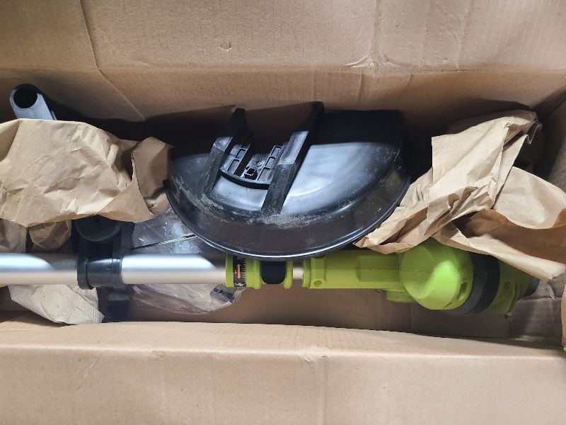 Photo 1 of 20V Cordless String Trimmer, Yougfin 10” Grass Cutter with Auto Line Feed 2.0Ah Battery Powered Grass Mover with Auto Line Feed, 3 in 1 Lawn Edger with 20 Pcs Blades and 2 Spool Cap for Yard, Garden