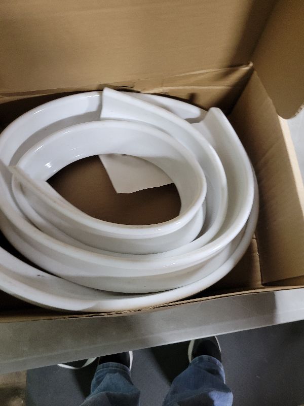 Photo 1 of 2" High Shower Threshold Water Dam, Collapsible Shower Water Barrier Stopper Dam, Shower Water Barrier Dam for Wet and Dry Separation