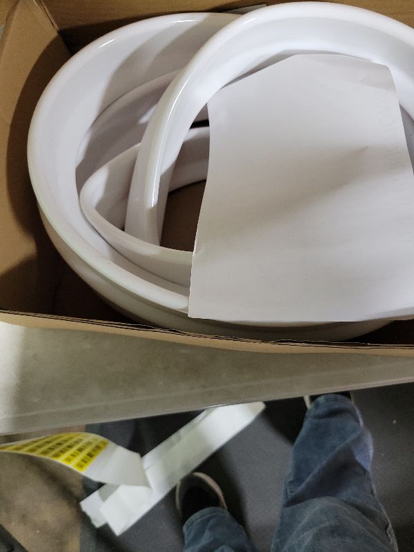 Photo 1 of 2" High Shower Threshold Water Dam, Collapsible Shower Water Barrier Stopper Dam, Shower Water Barrier Dam for Wet and Dry Separation