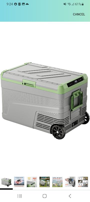 Photo 1 of 12 Volt Refrigerator Portable Fridge - 48 Quart(45L) Electric Cooler Big Zone with Wheels, 12V Fridge -4?-68? for Camping, Boating, Truck, RV, Outdoor, Home