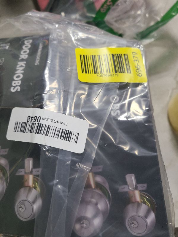 Photo 1 of (4 Sets) All Keyed Same Entry Door Knob and Single Cylinder Deadbolt Combo Set, Satin Nickel Exterior Door Knobs with Lock and Keys for Entrance and Front Door