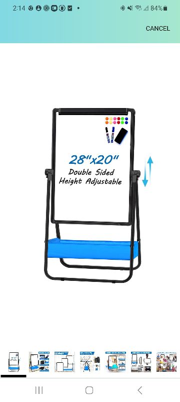 Photo 1 of 
Sponsored
Brand: Max-officoo
3.6
3.6 out of 5 stars
(30)
Dry Erase White Board with Stand Double Sided 28"X20" Magnetic U Standing Easel Whiteboard, Height Adjustable & 360° Rotation Portable White Boards for Classroom, Home & Office
50+ bought in past m