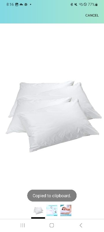 Photo 1 of 1 Pack Vinyl Pillow Protectors - Standard Size Zippered Pillow Covers - 100% Waterproof, Bedbug Proof - Washable and Reusable Pillow Encasement Covers
