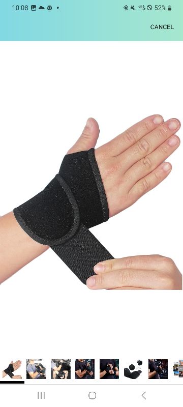 Photo 1 of  Wrist Brace Wrist Wraps for Carpal Tunnel 2 Pack Wrist Brace Compression Straps Hand Support, Adjustable Wrist Support for Arthritis and Tendinitis, Joint Pain Relief (Black)