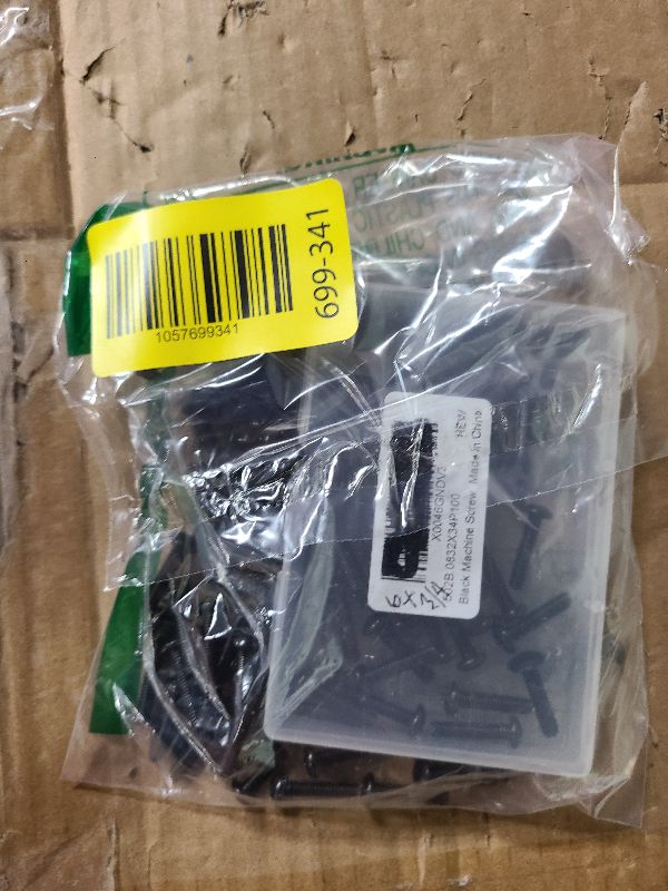 Photo 1 of #8-32 x 1 Pan Head Machine Screws, Stainless Steel 18-8, Black Finish, Full Thread, 50 PCS