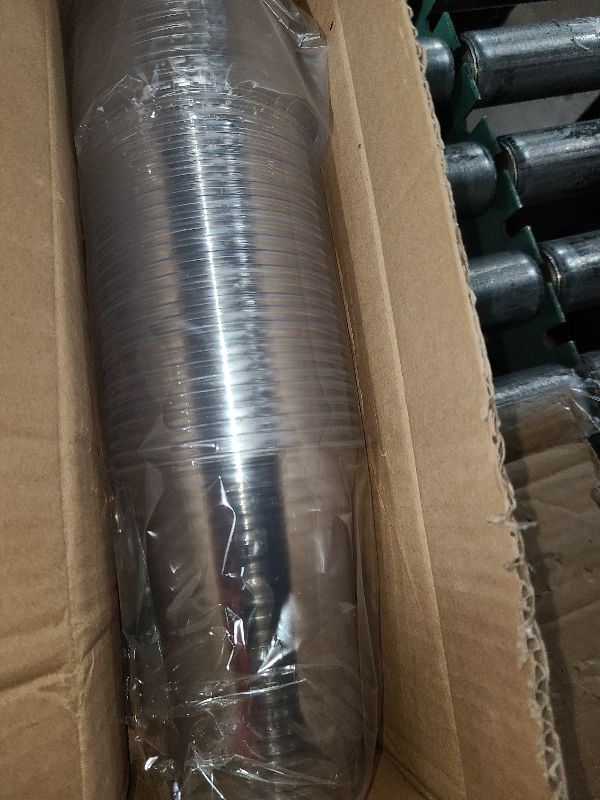 Photo 1 of 16 oz Clear Plastic Cups with Lids and STRAWS, Disposable Drinking Cups for Cold Drinks, Iced Coffee, Milkshakes, Smoothies, 25 Sets