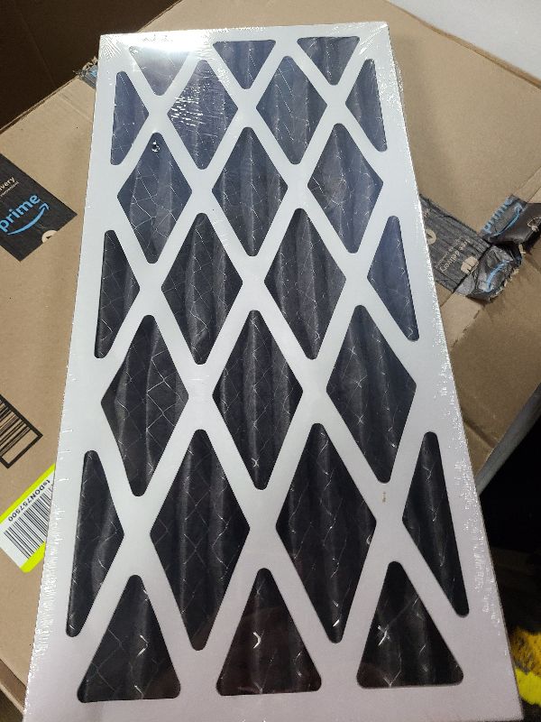 Photo 1 of 12x24x1 Carbon MERV 8 Air Filter (4 Pack) | Wonderfil Filters | Pleated HVAC Design | Perfect Fit for AC & Furnace Systems | Actual Size: 11.38" x 23.38" x 0.75"