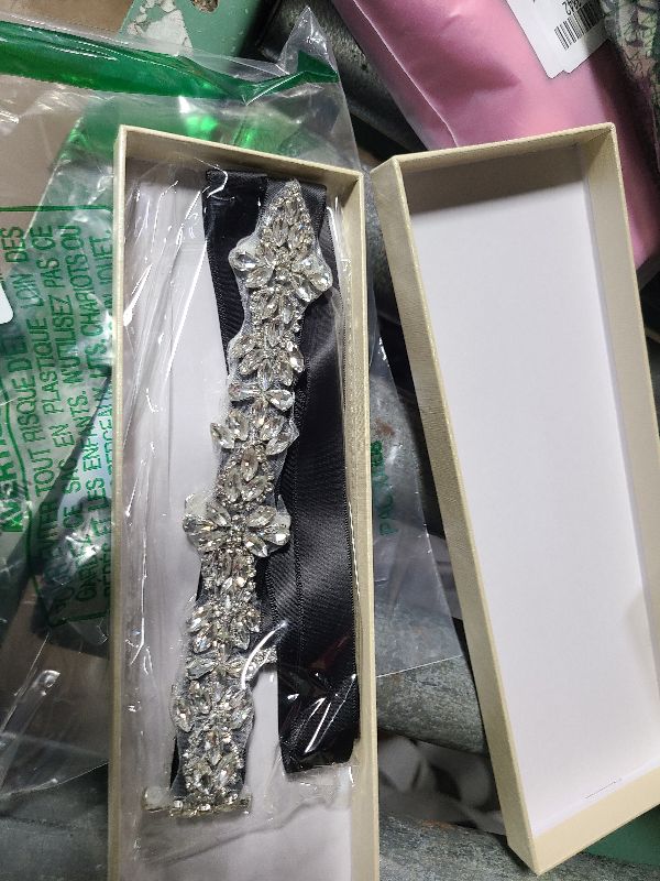 Photo 1 of 2 Pcs Bridal Wedding Hair Comb Rhinestone Silver Bridal Side Comb Crystal Rhinestone Hair Accessories for Women and Girls