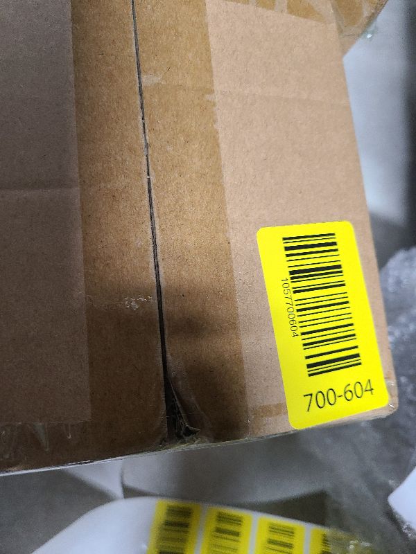 Photo 1 of **MSRP 12.99** Simple Designs LT2080-BLK Mini Bocksbeutal Concrete Table Desk Lamp with Tapered Drum Fabric White Shade, Black (Pack of 1)