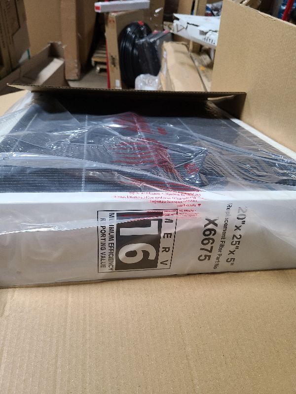 Photo 1 of 2 Pack 20x25x5 MERV 16 Air Filter Compatible with 20x25x5 Healthy Climate Carbon-Clean MERV 16 Filter for HVAC System, Replaces Part # HCF20-16, HCF20-10