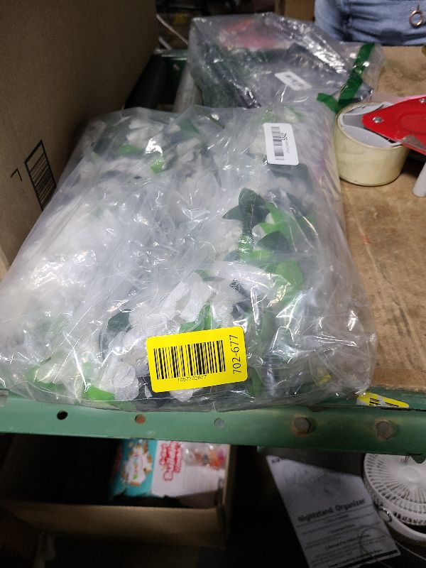 Photo 1 of 12Pcs Artificial Wisteria Flowers 3.6 Feet/Piece White Dense Artificial Fake Wisteria Vine Ratta Hanging Garland Silk Flowers String Home Party Wedding Decor(White-Dense)