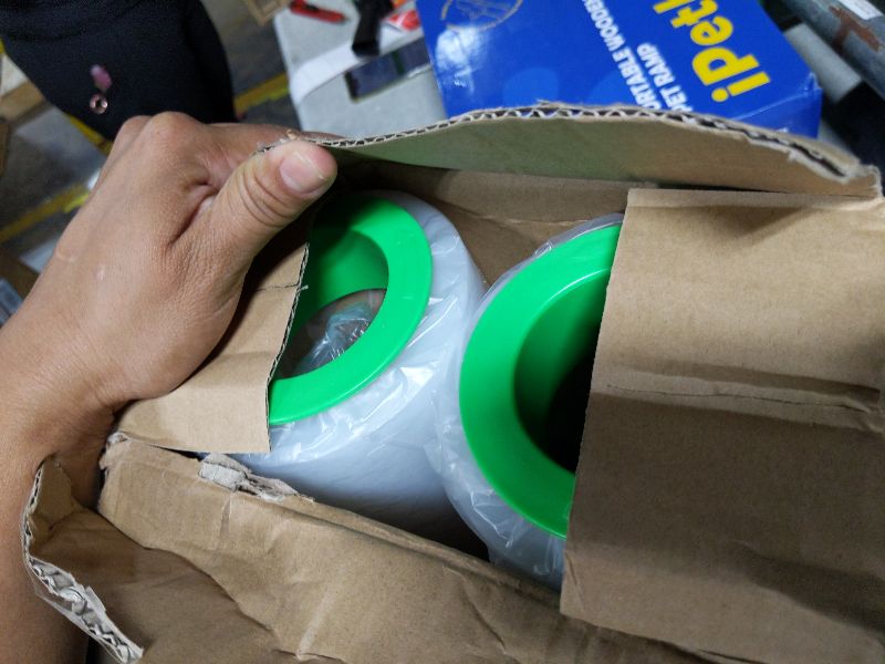 Photo 1 of 2-Pack Clear Stretch Wrap 18" x 1000 Feet 80 Gauge Industrial Strength with Plastic Handle, Plastic Pallet Supplies Durable Self-Adhering for Packing, Moving, Heavy Duty Shrink Film Rolls