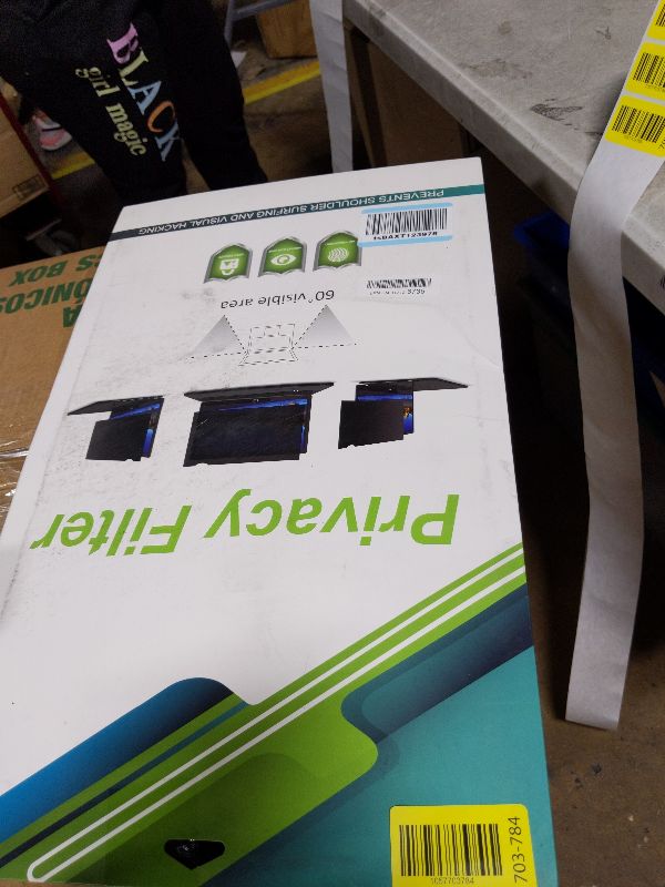 Photo 1 of [2 Pack] Magnetic Computer Privacy Screen Filter 24 Inch for 16:9 Widescreen Monitor Desktop PC, 24in Hanging Removable Anti Glare Blue Light Protector, Double Sided Reversible Eye Care Film