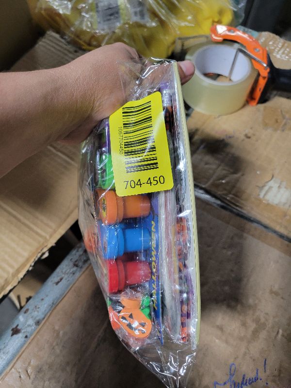 Photo 1 of 200PCS Halloween Goodie Bag Stuffers Stationery Set, Assorted Halloween Party Favors for Kids Toys Bulk Non Candy Halloween Treats Pencils, Eraser, Stamps, Slap Bracelets