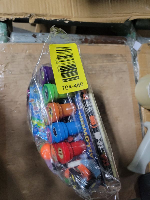 Photo 1 of 200PCS Halloween Goodie Bag Stuffers Stationery Set, Assorted Halloween Party Favors for Kids Toys Bulk Non Candy Halloween Treats Pencils, Eraser, Stamps, Slap Bracelets