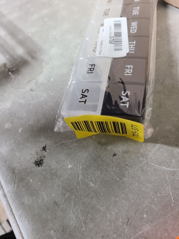 Photo 1 of 2 Pack Weekly Pill Organizer, Large 7 Day Pill Case, Daily Vitamin Case Medicine Box, AM/PM Pill Containers for Medicine Supplements Fish Oil?White & Black?