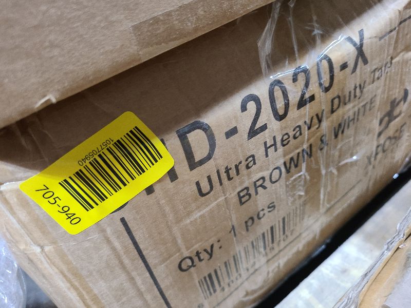 Photo 1 of 20' x 20' Ultra Heavy Duty Brown/White Tarp - 20 Mil, Waterproof, UV Protection, Reinforced Corners - Extra Large Outdoor Tarp Cover for Rain, Camping, Tent