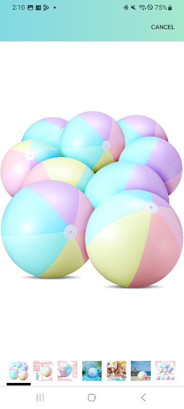 Photo 1 of 12 Pcs Pastel Inflatable Beach Balls Bulk Pastel Color Jumbo Big Beach Balls Baby Shower Birthday Summer Swimming Party Decorations Favor Water Games(12.5 Inch,Macaron Color)