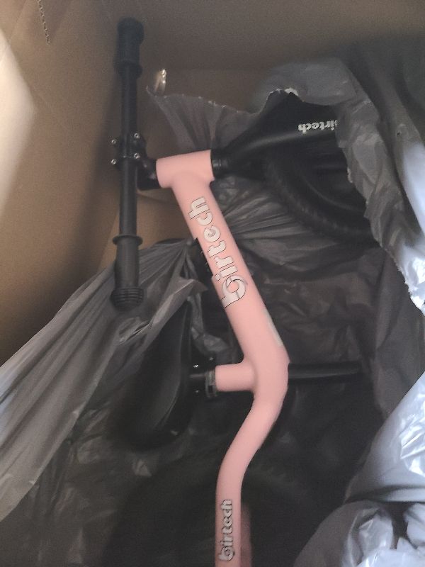 Photo 1 of 12" Balance Bike for 2, 3, 4, 5 Year Old Boys and Girls, Lightweight Nylon Frame Toddler Training Bike No Pedal Bikes for Kids with Adjustable Seat and Air Tires (Pink)