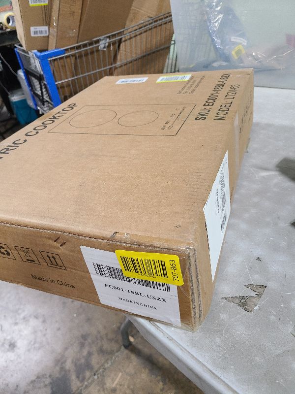 Photo 1 of 2 Burner Electric Cooktop 12 Inch, Gleedelish 110V Electric Stove Top with Plug in, 16 Power Level 1800W Bulit in & Countertop Cooktop with Timer, Child Lock, Stove Countertop with Touch Control