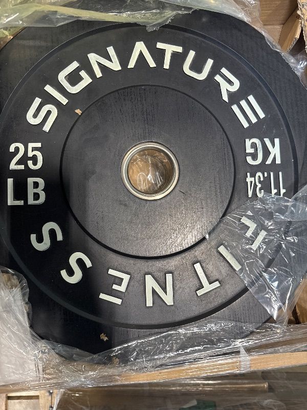 Photo 1 of ***AS IS / NO RETURNS - FINAL SALE***
***BUNDLED BAG OF ***
Fitvids 2" Olympic Bumper Plate Weight Plates with Steel Hub, 25LB, Pair ****20 SETS OF 2 UNITS IN EACH BOX, WEIGHING 25 POUNDS****