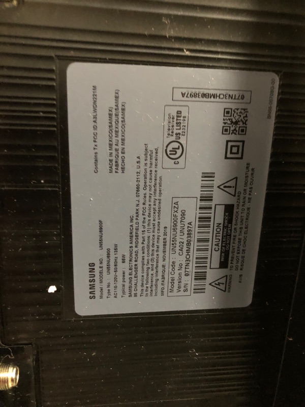 Photo 1 of **** DAMAGED SOME LED CAN BE REPAIRED**** FINAL SALE / NO RETURNS*** Samsung 55-Inch Class Crystal UHD U8000F 4K Smart TV (2025 Model) Endless Free Content, Crystal Processor 4K, MetalStream Design, Knox Security, Compatible with Alexa