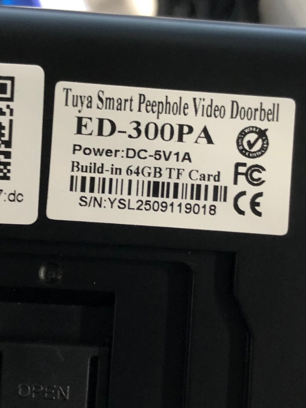 Photo 1 of ** missing hardware and instructions***
Bextgoo 2K Video Peephole Doorbell Camera with 64GB Memory Card, Door Peephole Video Doorbell with 4.3" Color Monitor, 8000mAh Battery, 170° Wide View, Smart Detection Alerts, Night Vision