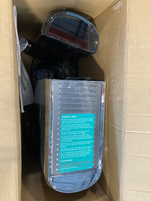 Photo 1 of *****DIRTY, USED*** CASABREWS CM5418 Espresso Machine 20 Bar, Compact Espresso Maker with Steam Milk Frother, Stainless Steel Coffee Machine with 34oz Removable Water Tank for Cappuccino, Latte, Silver