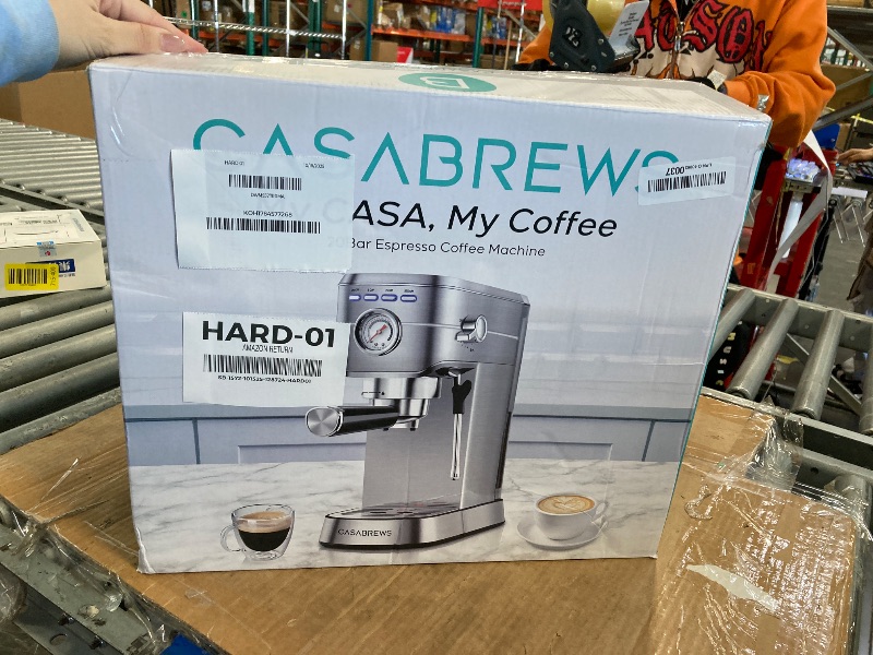Photo 1 of *****DIRTY, USED*** CASABREWS CM5418 Espresso Machine 20 Bar, Compact Espresso Maker with Steam Milk Frother, Stainless Steel Coffee Machine with 34oz Removable Water Tank for Cappuccino, Latte, Silver