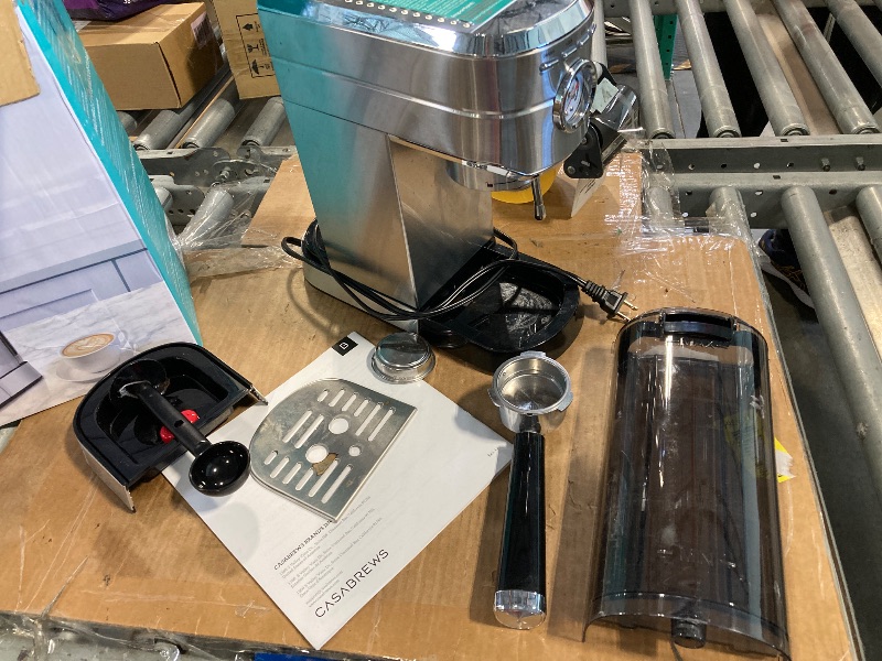Photo 1 of *****DIRTY, USED*** CASABREWS CM5418 Espresso Machine 20 Bar, Compact Espresso Maker with Steam Milk Frother, Stainless Steel Coffee Machine with 34oz Removable Water Tank for Cappuccino, Latte, Silver