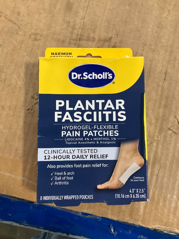 Photo 1 of **** IS MESSING ONE**** Dr. Scholl's Plantar Fasciitis Pain Patches with Hydrogel Flexible Technology, 8 Ct // Clinically Tested 12-Hour Daily Pain Relief - Contours to Your Foot - with Lidocaine & Menthol, 8 Treatments