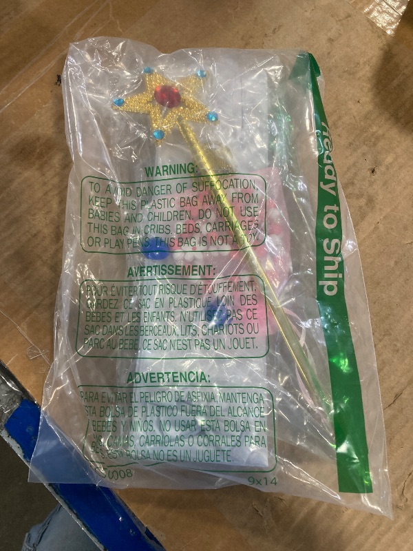 Photo 1 of ***MISSING HEAD PIECE**** Princess Peach Costume Accessories Crown Earrings Gloves Brooch Magic Wand Bracelet Necklace Princess Peach Crown Dress Up Set for Halloween Cosplay Birthday Party for Women Girls