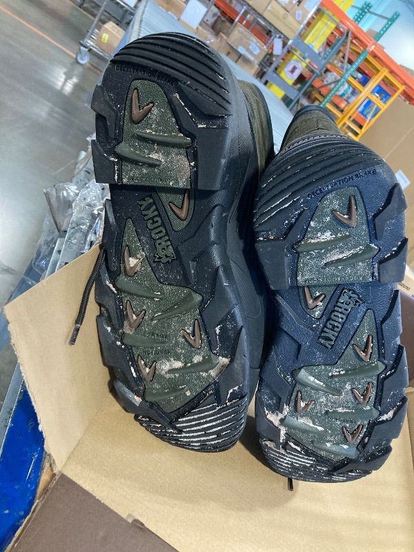 Photo 1 of ****IN GOOD CONDITIONS, JUST DIRTY***** ROCKY Blizzard Stalker Steel Toe Waterproof 1200G Insulated Work Boot, Brown, Size 10(MEN)