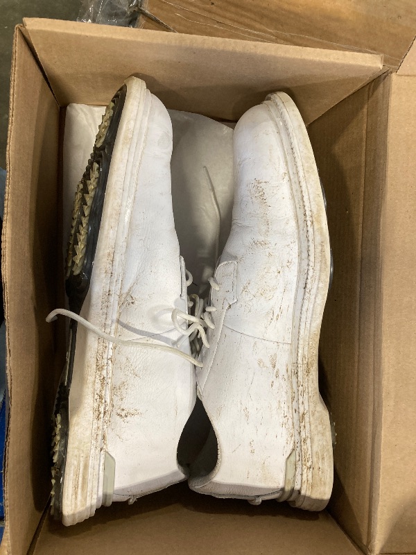 Photo 1 of ****DIRTY****PUMA Men's Royale Golf Shoes, White/Slate Sky/Ash Gray, 10.5