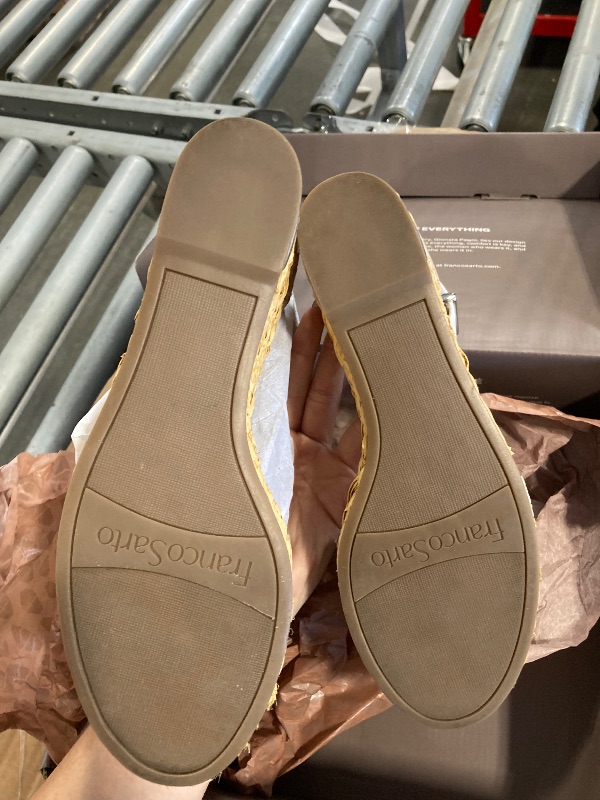 Photo 1 of ****PERFECT CONDITIONS*** Franco Sarto Womens Clemens Raffia Espadrille Wedge Sandals White Leather 8M