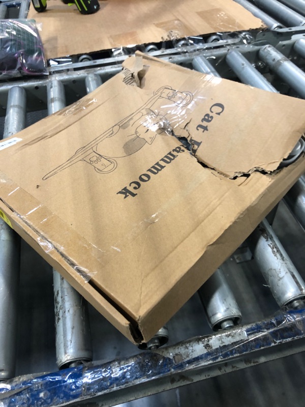 Photo 1 of **MISSING HARDWARE** AIWIKIDE Cat Window Perch, Easy Install Bracket, Portable Wall Hammock for Indoor Cat, Light Blue