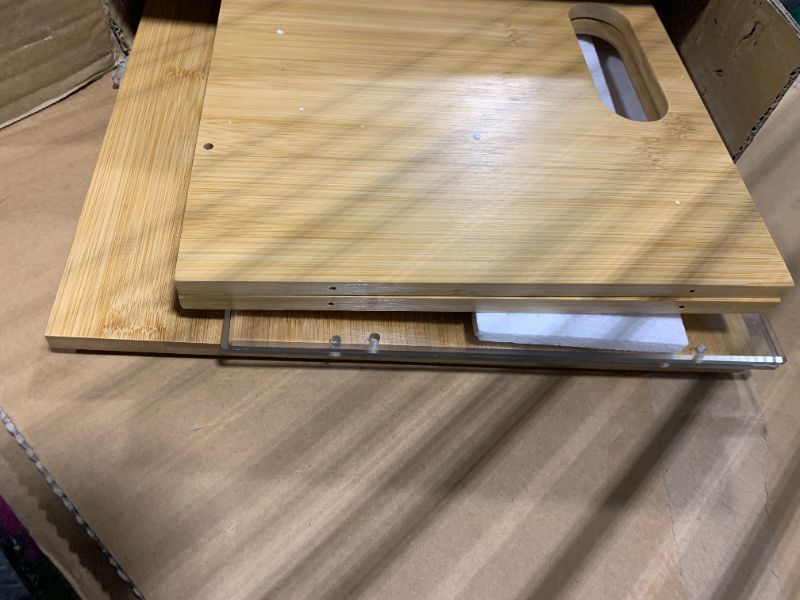 Photo 1 of *** 1 PACK / RETAIL PRICE $22.37 *** X-cosrack 2-Pack Vinyl Record Storage Box Crate, Visible Acrylic & Bamboo Vinyl Record Holder Crate with Handle, Cube CD Holder for LP Album Storage and Organizer, Easy to Assemble