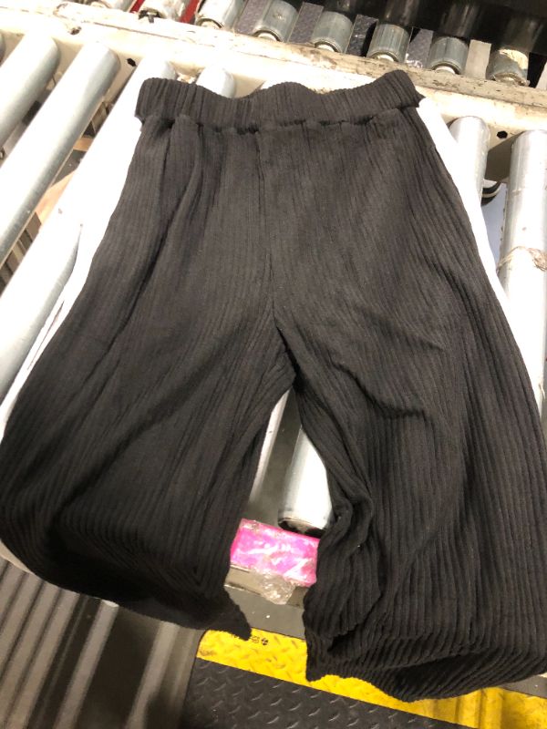 Photo 1 of ***MISSING TOP*** Pink Queen Women's Sweatsuits V Neck Button Down Long Sleeve Pullover Tops Wide Leg Matching Sets Black S