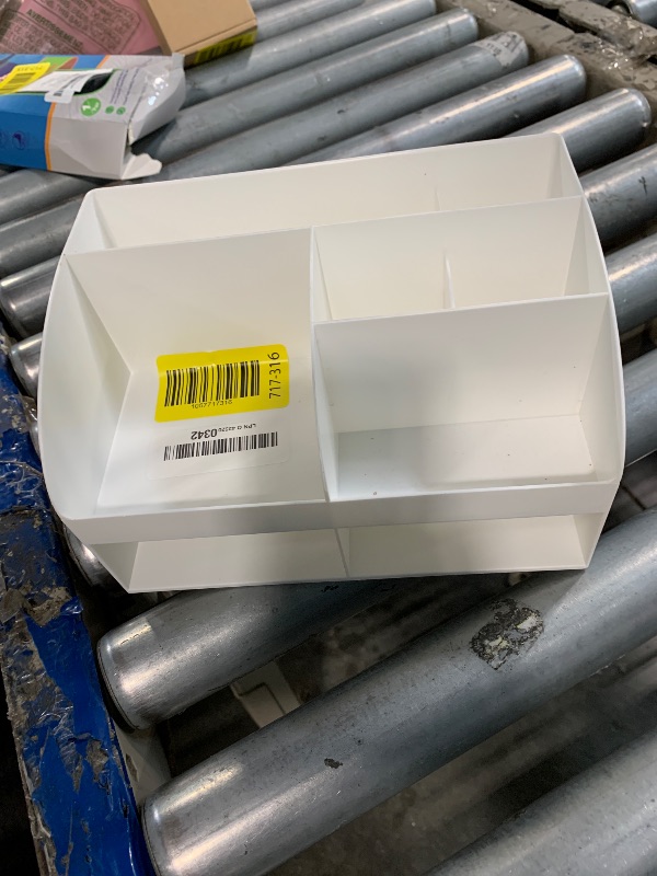 Photo 1 of ** MISSING DRAWERS** ** ONLY ONE ORGANIZER *** Makeup Organizer with Drawers, Cosmetic Storage for Dresser Vanity and Bathroom Countertop, Beauty Holder for Lipstick Brush, Skincare Organizer for Vanity, Cosmetic Display Case (White)