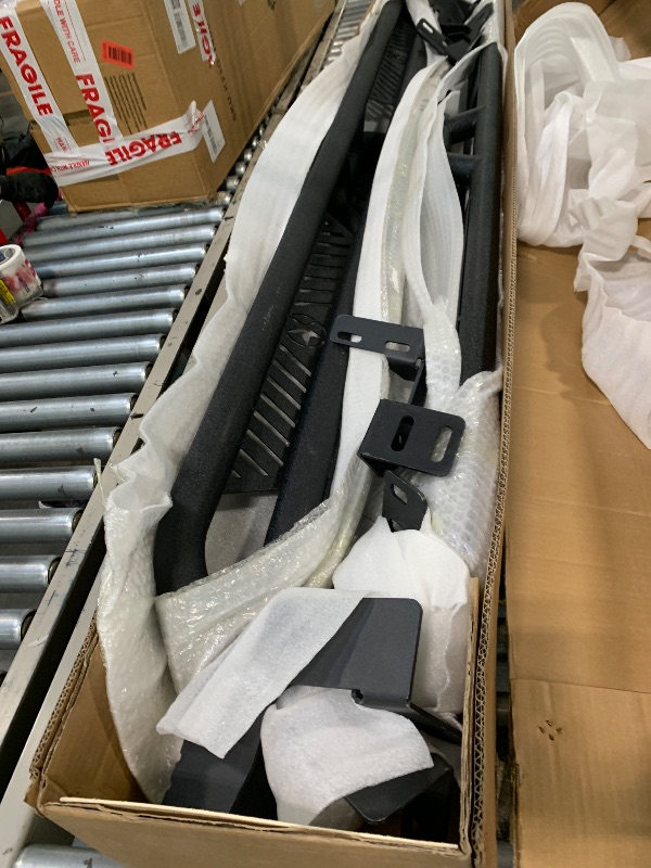 Photo 1 of ** USED** VEVOR Running Boards Compatible with 2009-2018 Dodge Ram 1500 Crew Cab, 2010-2025 Dodge Ram 2500 3500 Crew Cab,6 Inches Side Steps, Wide Non-Slip Black Carbon Steel Nerf Bars, 550 lbs Load Capacity