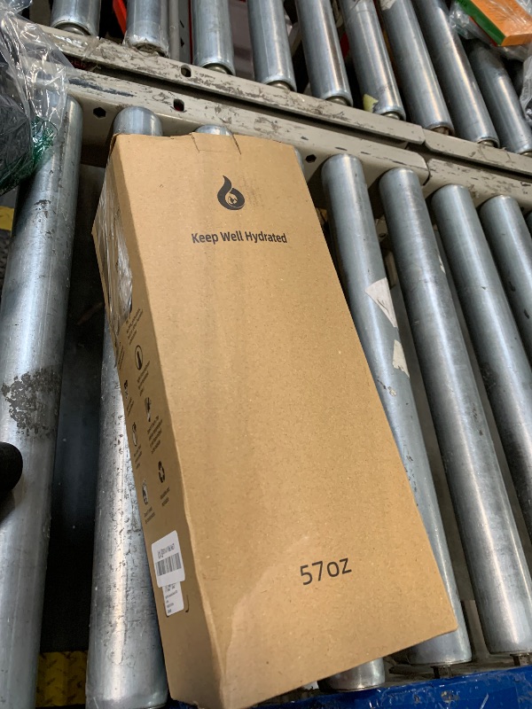 Photo 1 of ** VERY USED** BJPKPK Insulated Water Bottles with Straw, 57 oz Sports Water Bottle with One-handed Opening Lid, BPA Free Leakproof Easy Carry Thermo, Jugs, Flasks for Gym Sports Outdoors, White