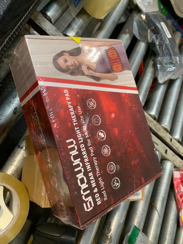 Photo 1 of ** FACTORY SEALED **GMOWNW Red Light Therapy for Body, 19.6'' x 8.6'' Near Infrared Light Therapy Pad with 3-in-1 Chip 120 LEDs Bead with Timer Remote Control, 660nm & 850nm Therapy Belt Wrap for Muscle Pain Relief