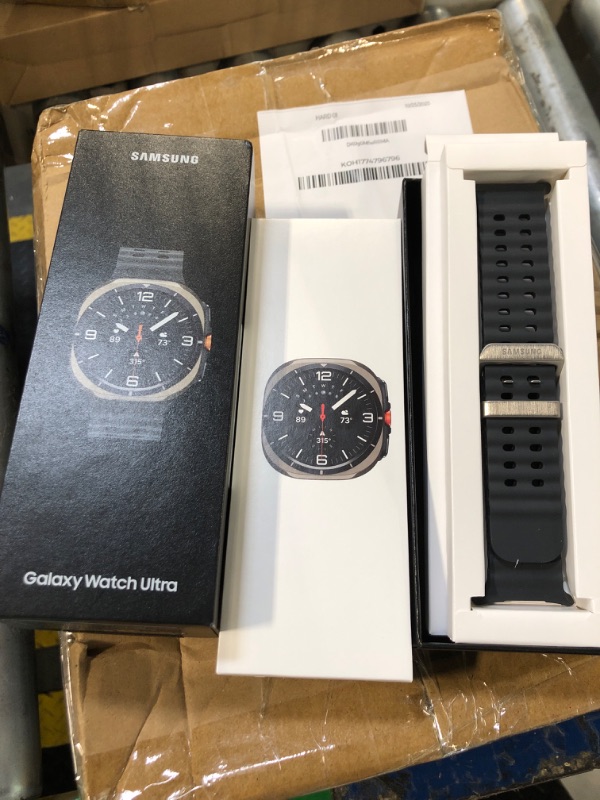 Photo 1 of **NEW**Samsung Galaxy Watch Ultra (2025) 47mm LTE Smartwatch, Titanium Casing, Advanced Sleep Coaching, Running Coach, Energy Score, Heart Rate Tracking, GPS, Titanium Silver [US Version, 2 Yr Warranty]