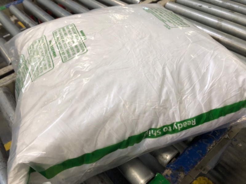 Photo 1 of **1 PC** basic home 20x20 Decorative Throw Pillow Inserts-Down Feather Pillow Inserts-Square-Cotton Fabric-Set of 2-White.