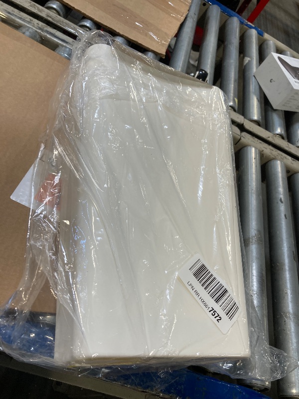 Photo 1 of **MISSING 1 LID** N. NETDOT 3 Pack 10L / 2.6 Gallon Small Trash Can with Lid, Bathroom Garbage Can with Pop-Up Lid, Waste Basket for Bathroom, Kitchen, Bedroom, Powder Room, Craft Room, Office, College (Off White)